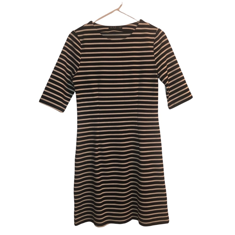 NWT PIT Amsterdam Black Striped Dress Size 4